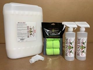 BugSlide 5 Gallon Cleaner Refill with Spray Bottles & Towels - All Surfaces Cleaning and Detailing Solution for Vehicle Interior and Exterior Use - Shines, Degreases, Polishes - style: 5 Gal Refill
