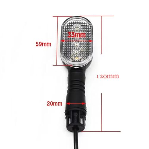 36V-72V Electric for Bike Taillight with Turn Signal, LED Rear Rack Lamp E-for Bike Scooter for Motorcycle, Black ABS Housing, 1 Pair