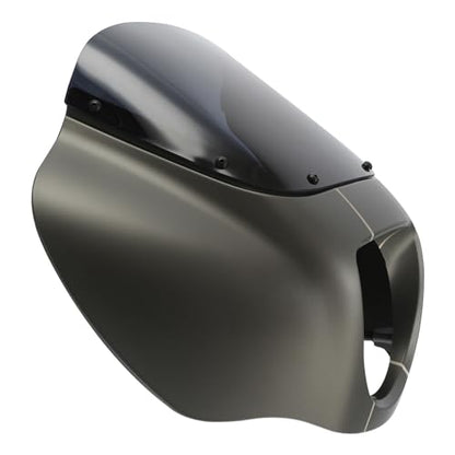 Front Headlight Quarter Fairing Windshield Fit For Harley Softail Low Rider FXLR Street Bob FXBB 2018-2020 Low Rider S FXLRS 2020-2025 Softail Standard FXST 2020-2024 Industrial Gray - color: Fairing Industrial Gray #5