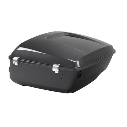 TCMT 13.7" King Motorcycle Trunk Box W/Latch Key Fit For Harley 2014-2025 Touring CVO Road King Road Glide Street Glide Electra Glide Ultra Limited Gauntlet Gray Metallic - color: Gauntlet Gray Metallic(W Speaker Holes)