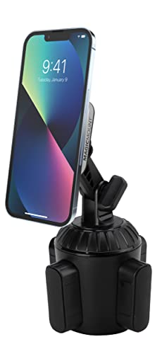 Scosche MP2CUPM-SP MagicMount Pro2 Cup Holder Magnetic Cell Phone Holder Car Mount Kit Compatible with MagSafe, iPhones, Galaxy, Pixel & All Smartphones - style: Cup Holder