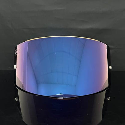 Assault Helmet Visor,Motorcycle Helmet Shield Replacement UV Protection Windshield Compatible With Assault,Stream,Rapid,Storm,FF320,FF328,FF353,FF800(Blue) - color: Blue