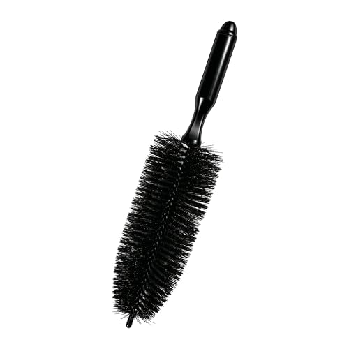 Wheel Spoke Brush for Wheels and Rims - 11.8" Length Black Motorcycle Vehicle All Wheel Finishes Tire Rim Tapered Wash Brush for Cleaning Crevices Tight Spaces