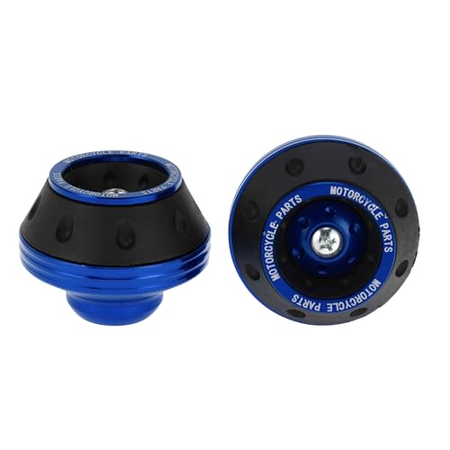 Motorcycle Front Fork Frame Slider Falling Protection Wheel Crash Protector Scooter Moped Aluminum Alloy Blue 2 Pcs - color: Blue