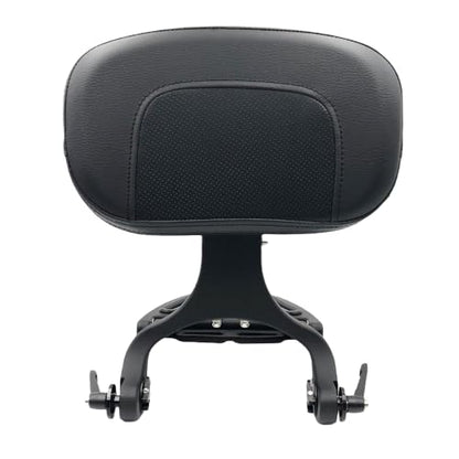 Adjustable Sissy Bar Backrest With Folding Luggage Rack For Harley/Indian/BMW R18/Honda,Black