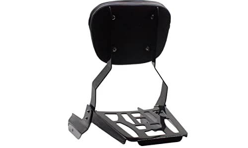 YHMOTO Passenger Sissybar Backrest with Luggage Rack Fits for Honda VTX 1300 1800 N/R/S Models 2002-2008 (Black) - size: Black