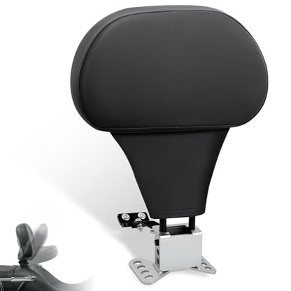 FOVPLUE Adjustable Rider Backrest, Detachable Plug-in Driver Backrest Pad w/Mounting Kit for Harley Touring 2009-2025,CVO Road Glide Street Glide Tri Glide FLHTK/L Electra Glide Road King,BLACK - color: Black Smooth style