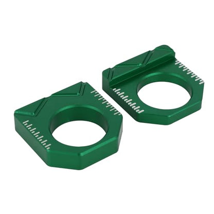 Dirt Bike Rear Axle Block CNC Motorcycle Chain Tensioner Adjuster for KX450F 16-18 KX250F 17-19 KX250 KX450 19-24 KX250X KX450X 22-24 Green - color: green