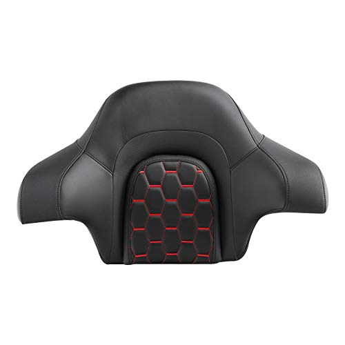 C.C. RIDER Wrap Around King Tour Trunk Backrest fit for Harley Touring Road King Street Glide Road Glide Electra Glide 2014-2024 - color: Passenger Backrest 16#Red Stitching