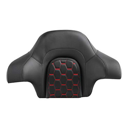C.C. RIDER Wrap Around King Tour Trunk Backrest fit for Harley Touring Road King Street Glide Road Glide Electra Glide 2014-2024 - color: Passenger Backrest 16#Red Stitching