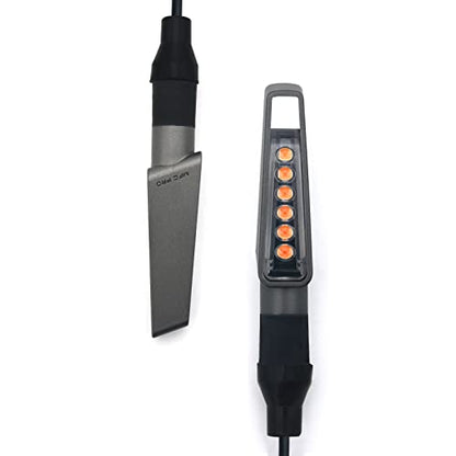Mini Led Turn Signal Lights for MT-07 MT-09 FZ-09 MT-10 YZF R1 R3 R6 R25 FJ09 FZ07 FZ1CB1000RR MSX 125 GROM(No Sequential, Space Grey-2pcs) - color: Space Grey-2pcs, size: No Sequential