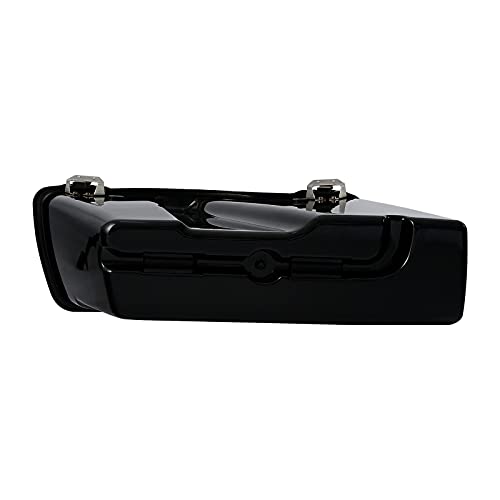 TCMT Hard Saddle bags Saddlebag Trunk Lid Latch Keys Fits For Harley Davidson Road King Road Glide Street Glide Electra Glide Ultra Classic 1994-2013 - color: Vivid Black Chrome Latches#B