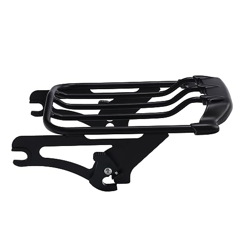 XFMT Motorcycle Black Detachable Two-Up Luggage Rack for Air Wing Harley Touring Road King Street Glide Road Glide Electra Glide 2009-Later (Black) - color: For Air-wing Luggage Rack-Black