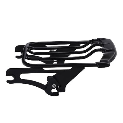 XFMT Motorcycle Black Detachable Two-Up Luggage Rack for Air Wing Harley Touring Road King Street Glide Road Glide Electra Glide 2009-Later (Black) - color: For Air-wing Luggage Rack-Black