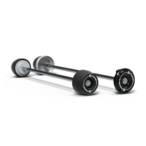 Frame Protector Crash Slider for KTM 1390 Super Duke R 2024 Motorcycle Front Rear Axle Fork Crash Sliders Wheel Protection Kit Falling Crash Protector(Black) - color: Black