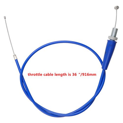 HOLATO 36'' Throttle Cable for SSR70 SSR110 SSR125 50cc 70cc 110cc 125cc Tao Tao DB14 DB24 DB27 Baja Dirt Runner DR70 DR90 DR125 Apollo RFZ XR50 XR70 Coolster Roketa Chinese Pit Dirt Bike Motor Blue - color: Blue