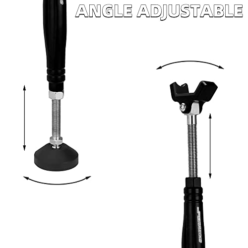 JFG RACING Motorcycle Rear and Front Wheel Stand Lift Trail Stand Easy And Portable - the Sixth Generation - Black - color: Black