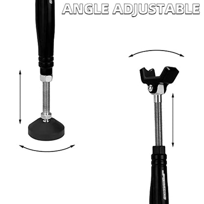 JFG RACING Motorcycle Rear and Front Wheel Stand Lift Trail Stand Easy And Portable - the Sixth Generation - Black - color: Black