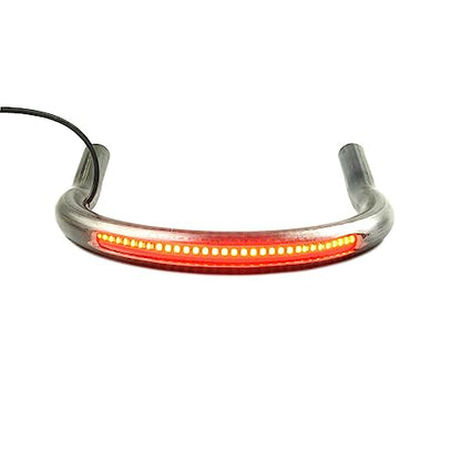 1 inch Tube Hoop with 230mm/9.06 inch Width Retro Motorcycle Cafe Racer Seat Frame Hoop Upswept Loop with LED Strip Brake Light Turn Singal Tail Light - size: 1 inch Tube/Upswept Loop/Width 9.06 in