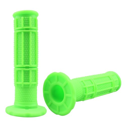 7/8'' ATV Grips Upgrade Universal Handlebar Grips Soft Rubber Thumb Throttle Motorcycle Grip for Polaris Kid Youth 4 Wheeler Quad 400ex Banshee Blaster Raptor 350 Warrior 350 Raptor 660 - color: Green