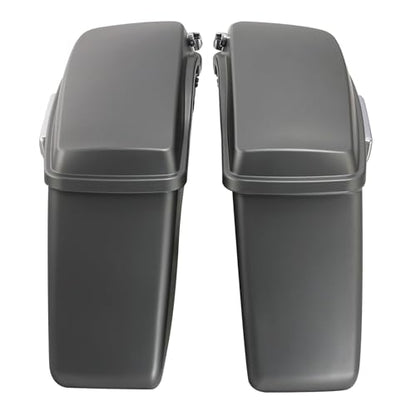 HR3 Charcoal Denim Hard Saddlebags Compatible with 2017 Street Glide Special FLHXS (Replace for OEM) Fit for 2014-2023 Harley Touring Models - color: Charcoal Denim
