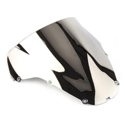 Motorcycle Front Windscreen ABS Plastic Windshield Protection Wind Deflector Screen Application for Honda CBR900 CBR929 CBR 900 929 2000-2001 (Silver)