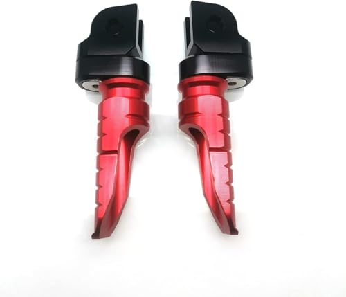 MZS Motorcycle Foot Pegs, Adjustable Front Footpegs Rider Footrest Rest Pedal CNC Red Compatible with GROM Monkey CBR 600 F2 F3 F4 F4I CBR600RR CBR650F CBR650R CBR1000RR CBR1100XX VFR800 VFR1200F - size: GROM/Monkey/CBR600/CBR600RR/CBR650R/CBR1000RR
