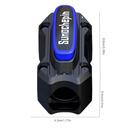 Motorcycle Engine Bumper Block - 2 Engine Anti Scratch Crash Bar Block, Anti Drop Frame Protector | Bumper Anti Fall Block, Anti Collision Engine Protection Boost for 0.78-1.02in Pipe Diameter - color: Black blue