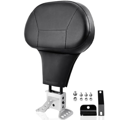 1997-2026 Adjustable Driver Rider Backrest compatible with Harley Davidson Touring Street Glide Road Glide Road King Ultra Limited Electra, Stitch Backrest Pad - size: Driver Backrest 1