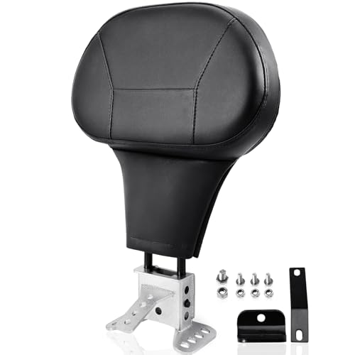 1997-2026 Adjustable Driver Rider Backrest compatible with Harley Davidson Touring Street Glide Road Glide Road King Ultra Limited Electra, Stitch Backrest Pad - size: Driver Backrest 1