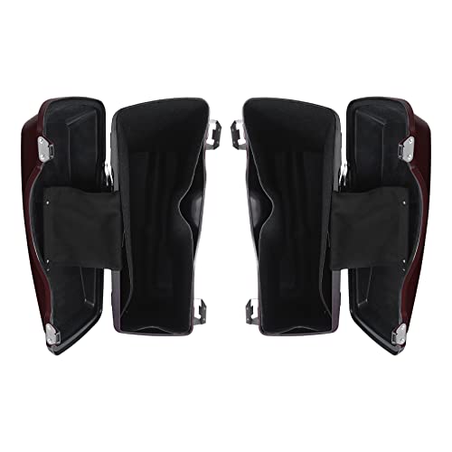 XMT-MOTO Hard Saddlebags Saddle bags Fit for Harley 1994-2013 Touring models road glide road king ultra street glide electra glide and 1984-2017 Softail models Red Hot Sunglo - color: Red, size: Standard
