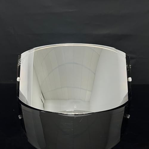 Assault Helmet Visor,Motorcycle Helmet Shield Replacement UV Protection Windshield Compatible With Assault,Stream,Rapid,Storm,FF320,FF328,FF353,FF800(Revo Clear Silver) - color: Revo Clear Silver