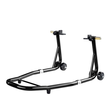 Universal Motorcycle Stand Front Rear Combo, 1000 LBS Heavy Duty Wheel Lift Stands with U Adjustable Swingarm, fits for Diversity of BMW, Suzuki, Yamaha, Honda, Kawasaki, Black - color: Black-2pcs