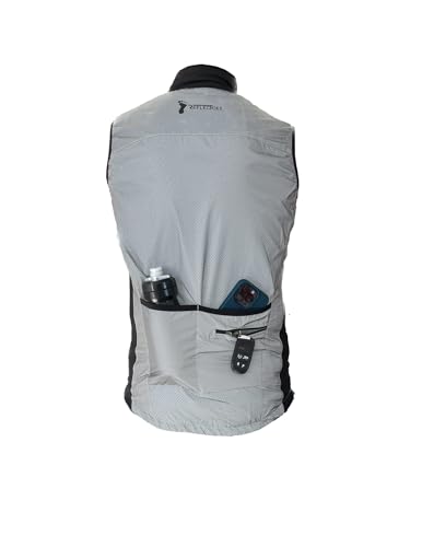 ReflecToes Reflective Bike Vest for Night Visibility – Hi Vis Running & Cycling Gilet – Lightweight, Breathable Outer Layer - size: Medium, style: Deluxe