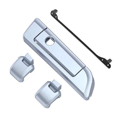Moto Onfire Atlas Silver Metallic Tour Trunk Luggage Latches Hinges Fit for AB Harley Touring Razor Chopped King Tour Trunk Luggage - color: Atlas Silver Metallic