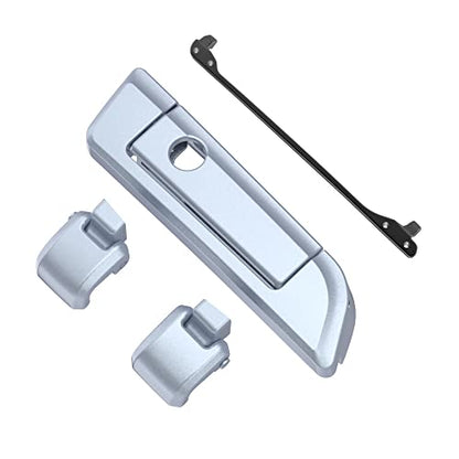 Moto Onfire Atlas Silver Metallic Tour Trunk Luggage Latches Hinges Fit for AB Harley Touring Razor Chopped King Tour Trunk Luggage - color: Atlas Silver Metallic