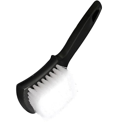 Tire Brush, Black Stiff Bristle Wheel Cleaning Brush, Car Carpet Brush, Detail Brush (White) - color: White