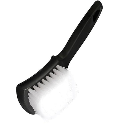 Tire Brush, Black Stiff Bristle Wheel Cleaning Brush, Car Carpet Brush, Detail Brush (White) - color: White