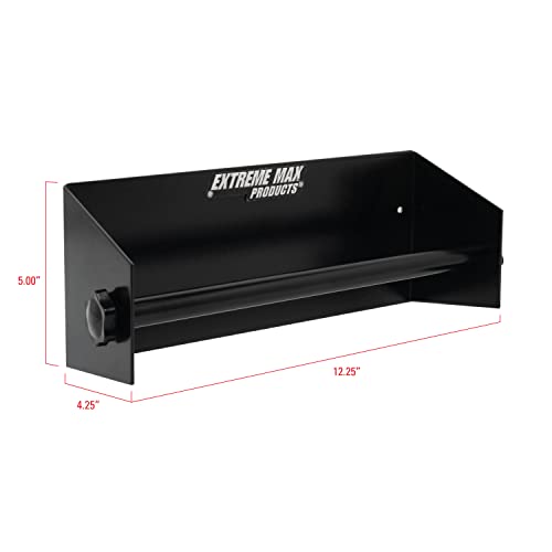Extreme Max 5001.6131 Aluminum Wall-Mount Paper Towel Holder for Enclosed Trailer, Shop, Garage, Storage - Black