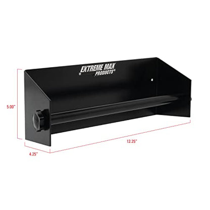 Extreme Max 5001.6131 Aluminum Wall-Mount Paper Towel Holder for Enclosed Trailer, Shop, Garage, Storage - Black