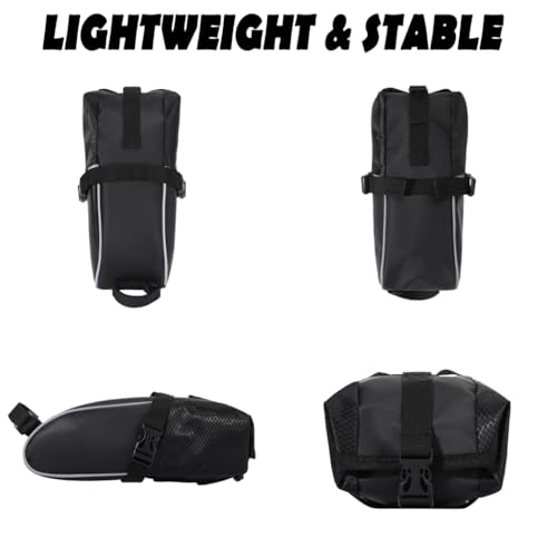 ITSCOOL Bike Saddle Seat Bag Waterproof Bicycle Accessories Under Seat Storage Pouch Reflective Cycling Wedge Pack for Mountain Road Bike MTB