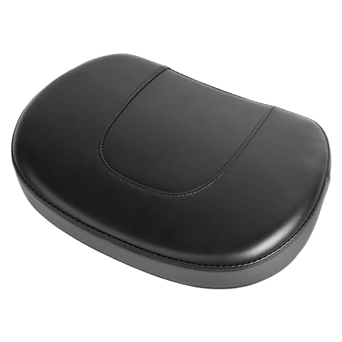 Motorcycle Leather Detachable Sissy Bar Backrest Pad with Chrome Bracket For 1997-2023 Harley Touring Model