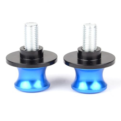 Goldfire 2pcs 10MM M10 X1.25 Motorcycle Swing arm Sliders Spools CNC Swing Arm Stand Screw for FZR 1000/600R/400 for Kawasaki Z750 /Z750S/ Z750R /ER-6F /ER-6N /Duke 125/200/390 (Blue) - color: Blue Style 10MM M10 X1.25 Swing Arm Stand Screws