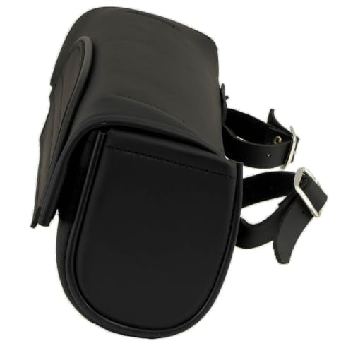 Milwaukee Leather SH62101 Black Double Strap PVC Motorcycle Tool Bag - One Size