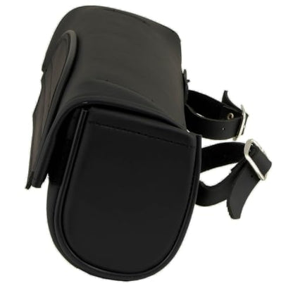 Milwaukee Leather SH62101 Black Double Strap PVC Motorcycle Tool Bag - One Size