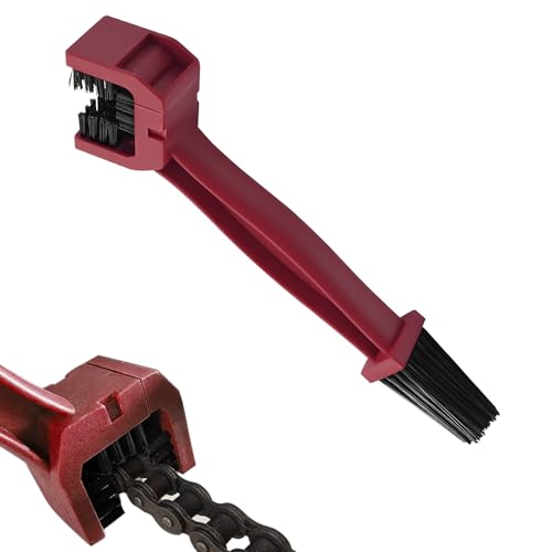 1 PCS Bike or Motorcycle Chain Washer, Motorcycle Chain Cleaning Kit, Motorbike Gear Dirt Stain Cleaning Brush, Bicycle Washer Cleaner Brush Tool for Bicycle Mountain Bike (Red, 1PCS) - color: Red, size: 1PCS