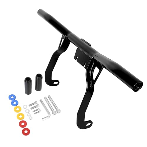 Motorcycle Front Engine Guard Crash Bar Bumper Protector with Flat Washer Flat Out Bar Compatible with Harley Davidson Street Glide Road Glide Road King Electra Glide Trike Glide 2009-2013 Black