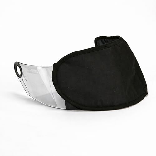 1 Pcs Motorcycle Helmet Visor Bags Sleeve for Storing and Carrying, Sturdy Scratch Resistant Face Shield Storage Case with Soft Fleece Lining, Lightweight Protective Pouch, Black