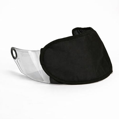 1 Pcs Motorcycle Helmet Visor Bags Sleeve for Storing and Carrying, Sturdy Scratch Resistant Face Shield Storage Case with Soft Fleece Lining, Lightweight Protective Pouch, Black