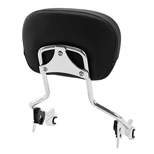 XMT-MOTO Detachables Sissy Bar Upright w/Backrest pad Fit for Harley Davidson Touring Road Glide FLTRX Electra Glide FLHT Road King FLHR Street Glide FLHX 2009-later Chrome